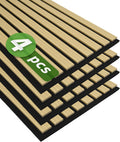 Acoustic Panel Sample Box - Walnut Wood, Matte Black Wood, Oak Black Wood